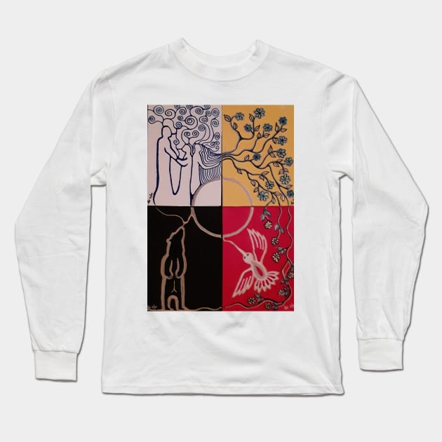 Four Life Stages Long Sleeve T-Shirt by WhiteBearStanding